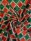 1 Yard 4-Way Stretch Red and Green Diamond Crushed Velvet Fabric Multipurpose 36" x 60"